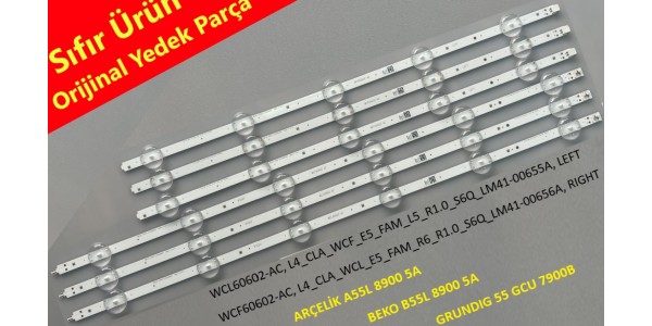 GRUNDIG 55 GDU 7810B Led Bar, WCL60602-AC, WCF60602-AC, Tv Panel ledleri